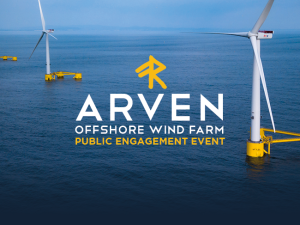 arven logo with offshore wind turbines